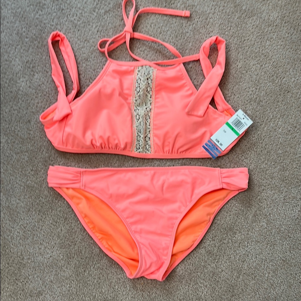 In Mocean Swimwear Set in Coral